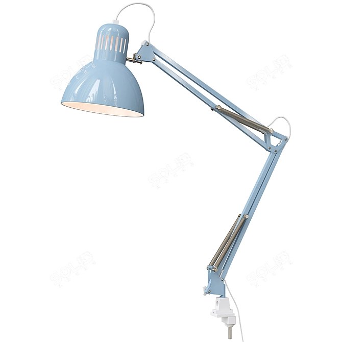 Tertial Blue-Beige Desk Lamp 3D model image 4