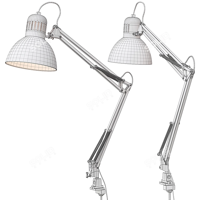 Tertial Blue-Beige Desk Lamp 3D model image 6