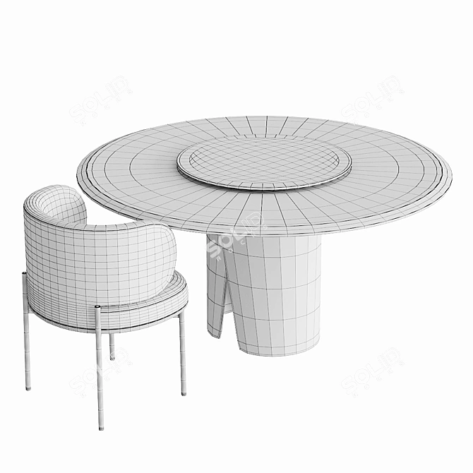 Elegant Gallotti & Radice Dining Set 3D model image 5