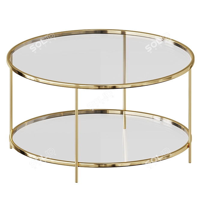 Golden Glam Coffee Table 3D model image 1