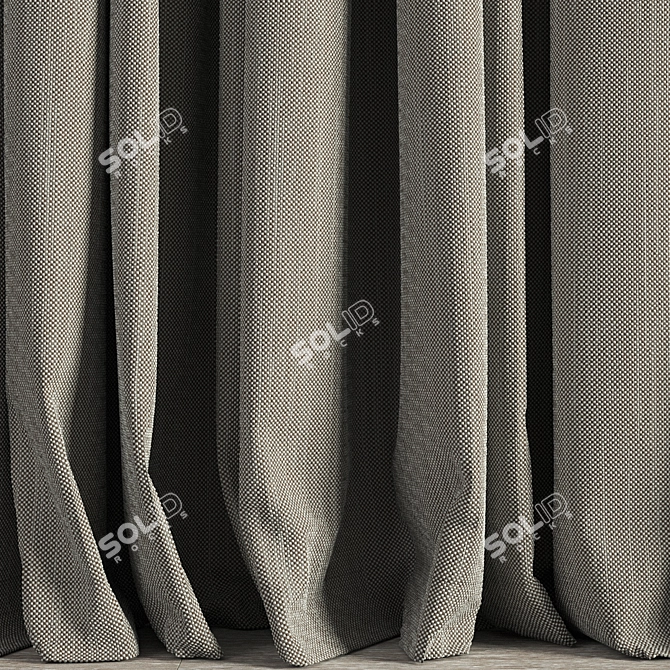 Maharam Mode Curtain: Seamless Fabric, 42 Colors 3D model image 3