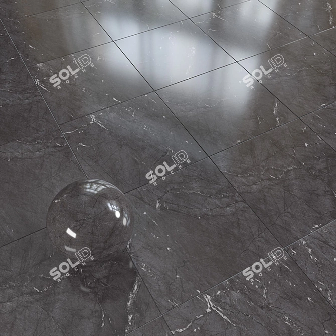 Russian Grasaro Marble Tile | 400x400mm | Vray + Corona 3D model image 2