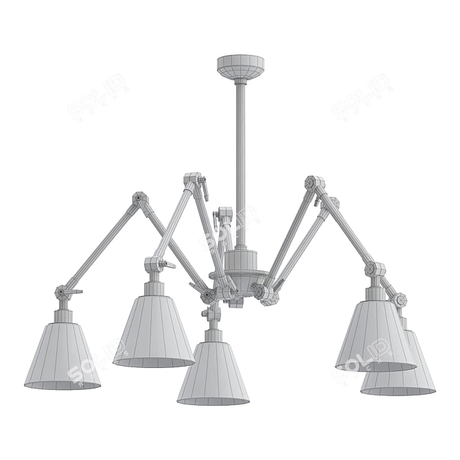 Amsterdam Glass Chandelier 3D model image 3