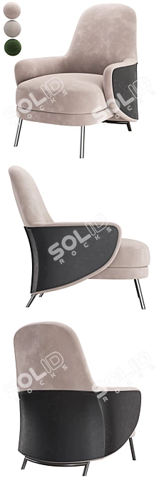 Modern Comfort Angie Armchair 3D model image 3