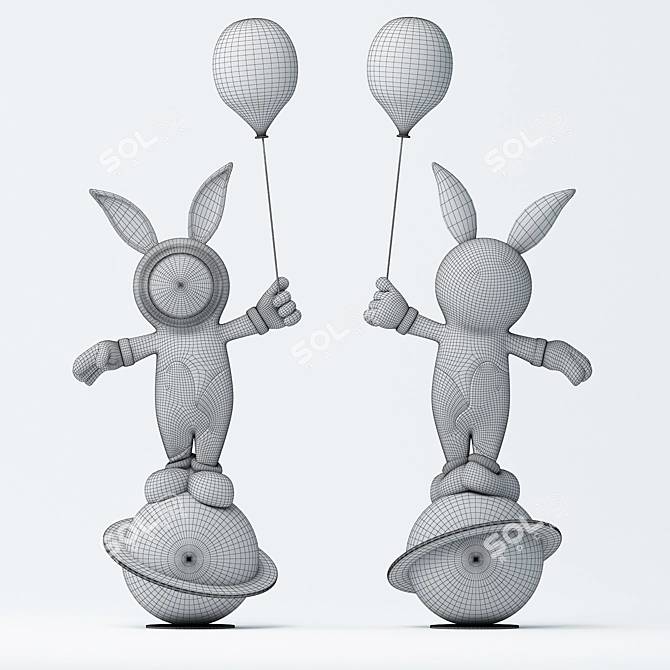 Sculpted Rabbit: 3D Download 3D model image 2