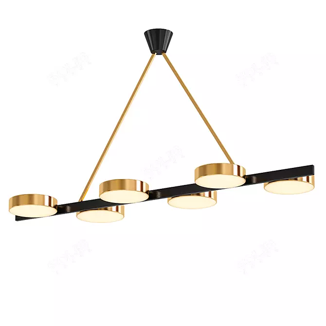 Elegant Dexter Chandelier: Modern Lighting for Chic Interiors 3D model image 1