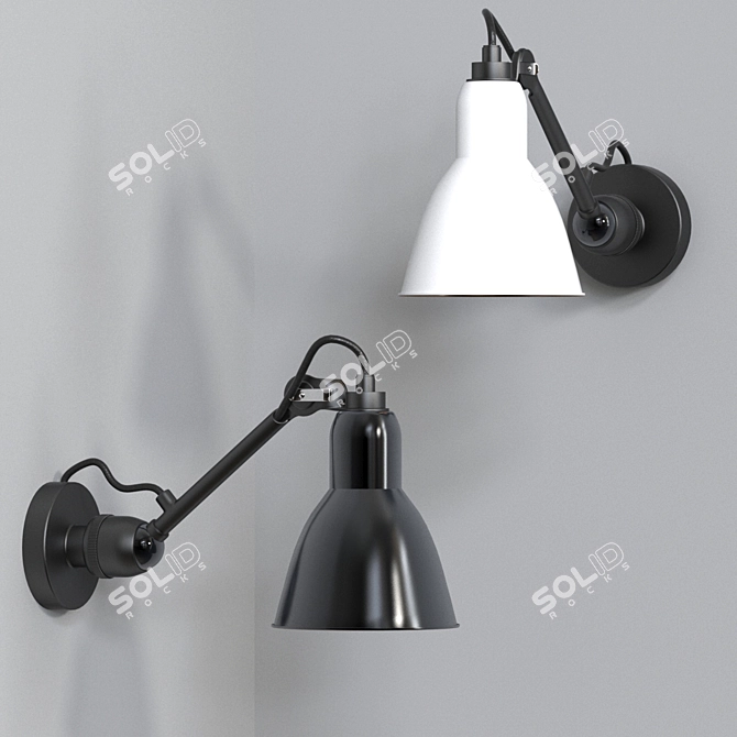 Elegant Gras Wall Lamp 3D model image 2