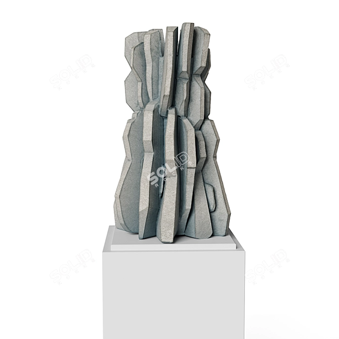 Modern Concrete Sculpture: Turi Heisselberg 2020 3D model image 2