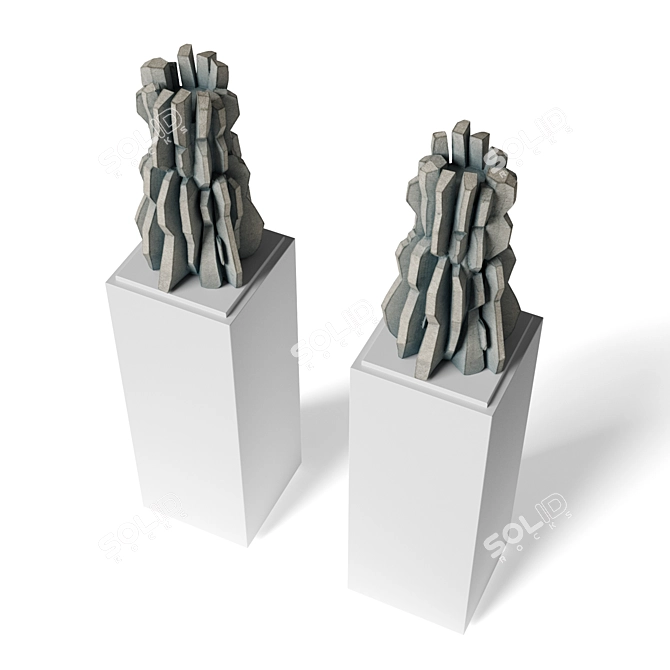 Modern Concrete Sculpture: Turi Heisselberg 2020 3D model image 3