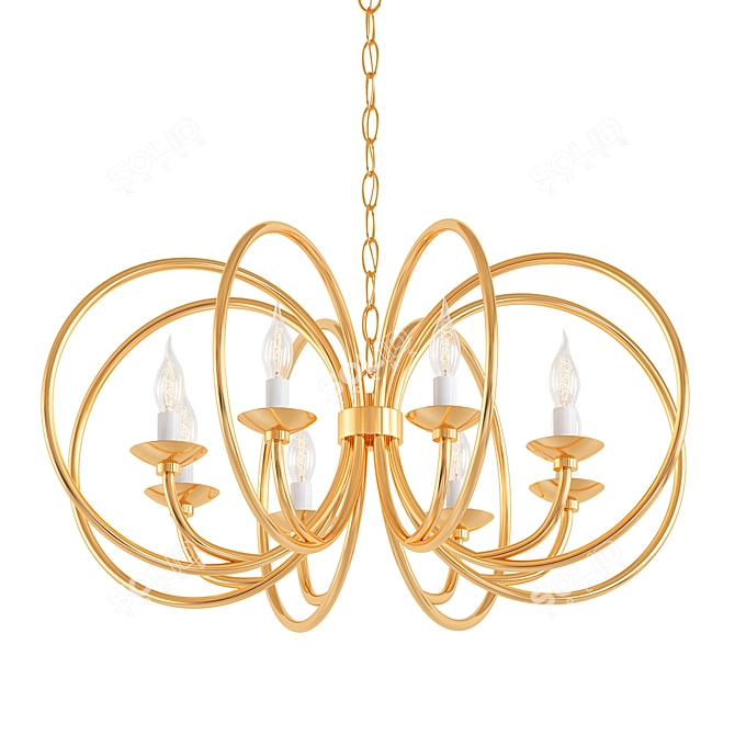 Elegant Geometric Chandelier - Gabby 3D model image 1