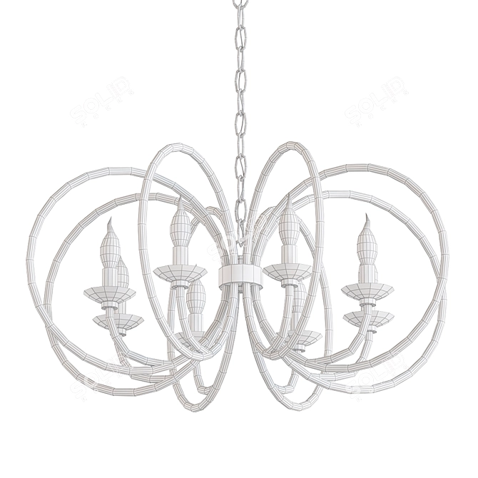 Elegant Geometric Chandelier - Gabby 3D model image 2