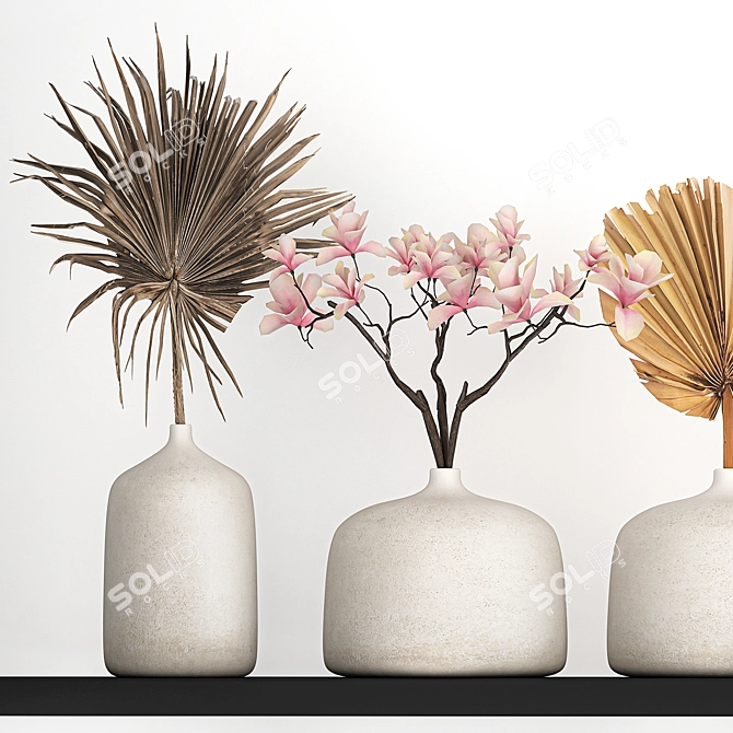 Dried Floral Decor Collection 3D model image 2