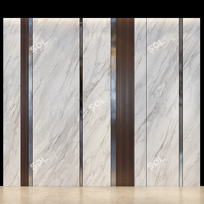 Stylish Wall Panel for Modern Interiors 3D model image 1