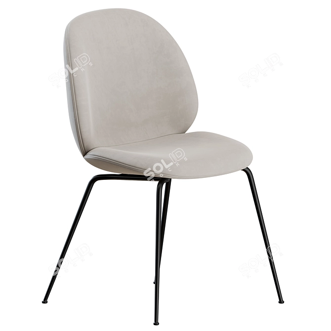 Modern Beetle Chair: Gubi Edition 3D model image 1