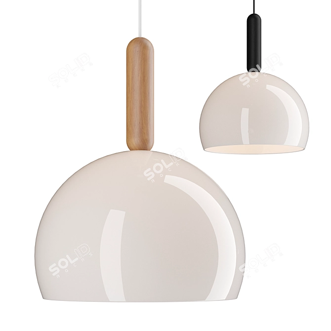 Luxcambra MAD | Wooden Hanging Lamp 3D model image 1