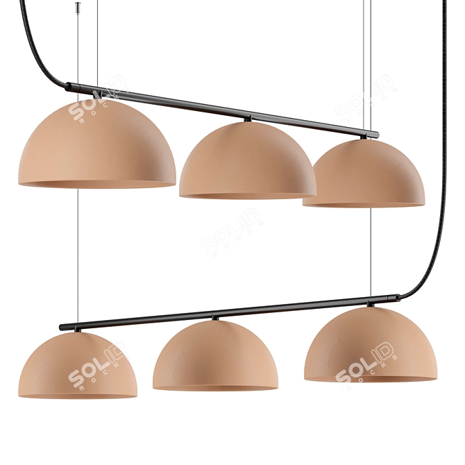 Modern ABSIS THREE Hanging Lamp 3D model image 4