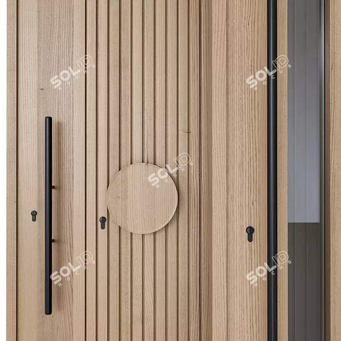 Solid Oak Entry Doors: Variety Pack 3D model image 2