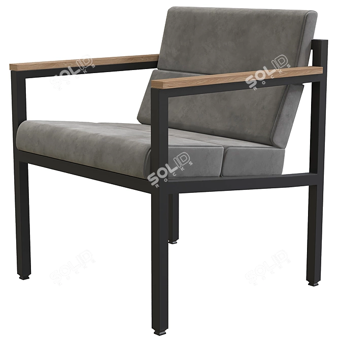 Modern Halifax Chair: Stylish Assorted Colors 3D model image 2