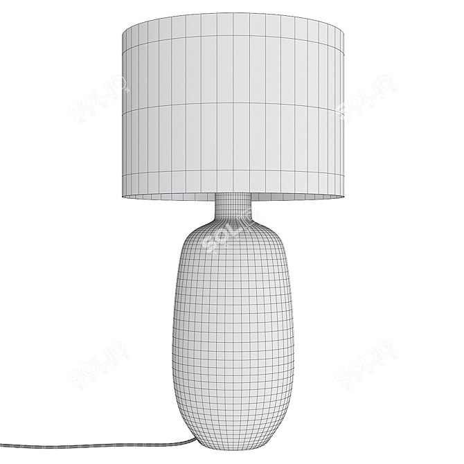 Elegant Audrey Glass Lamp 3D model image 2