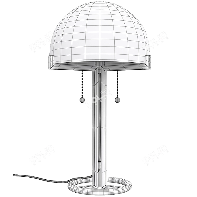 Elegant Altadena Glass Table Lamp 3D model image 2