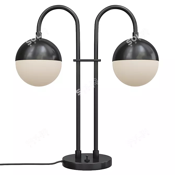 Cedar Moss Double Table Lamp 3D model image 1