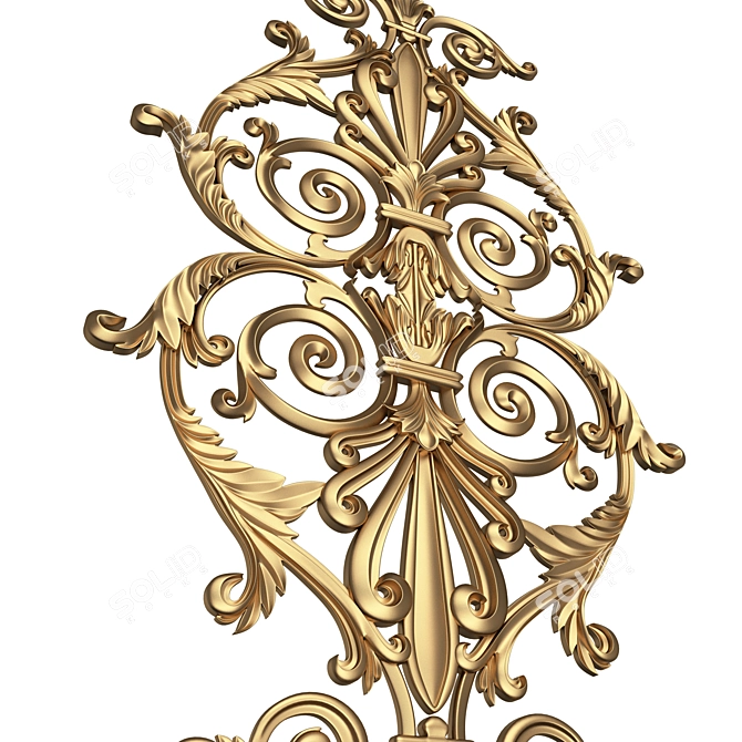 Carved CNC Decoration Panel 3D model image 2