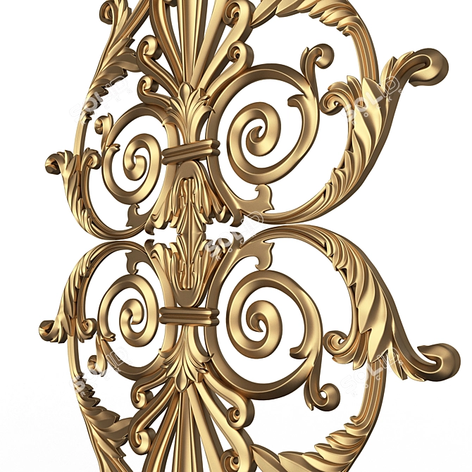 Carved CNC Decoration Panel 3D model image 3