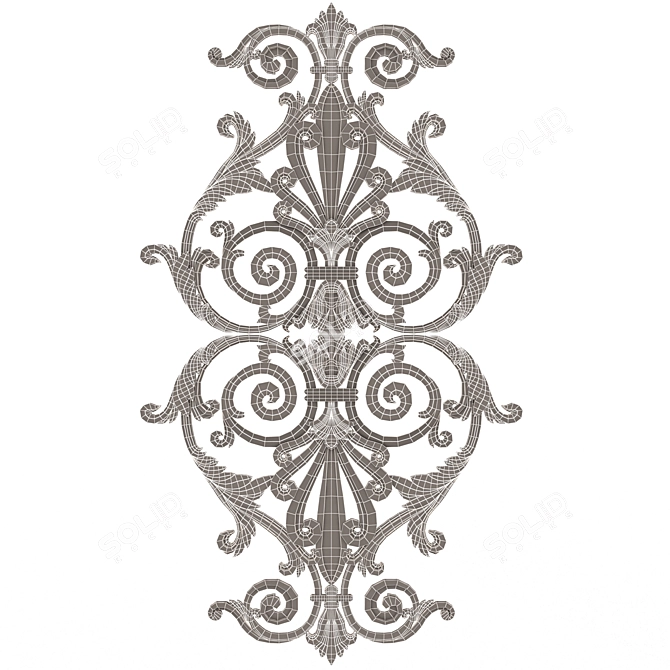 Carved CNC Decoration Panel 3D model image 6