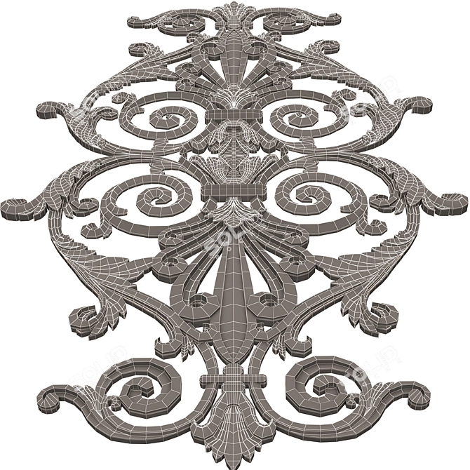 Carved CNC Decoration Panel 3D model image 7