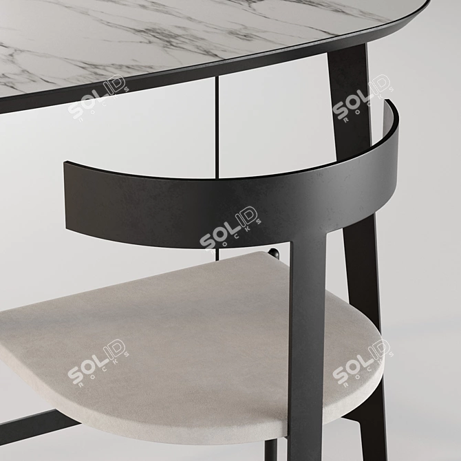 Elegant Vanity Table Dresser 3D model image 4