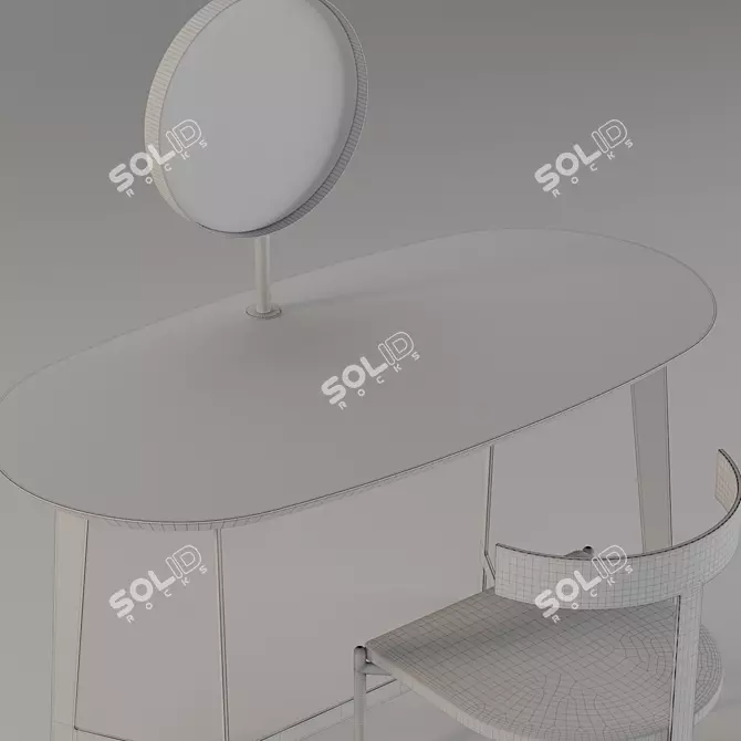 Elegant Vanity Table Dresser 3D model image 5