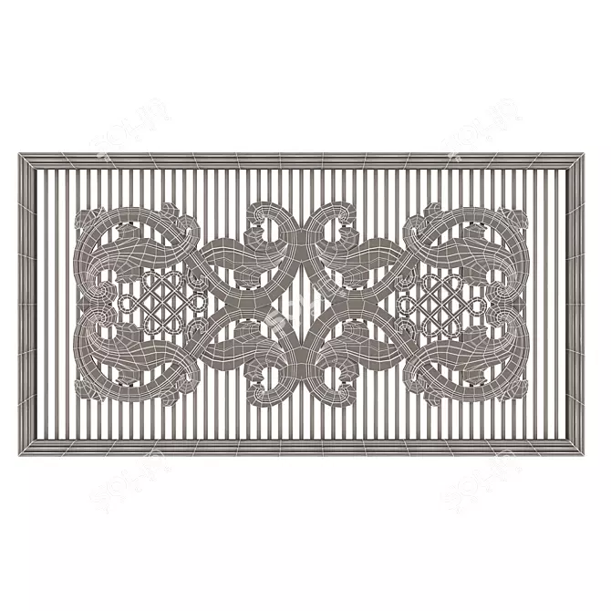 Elegant Carved Panel for CNC 3D model image 6