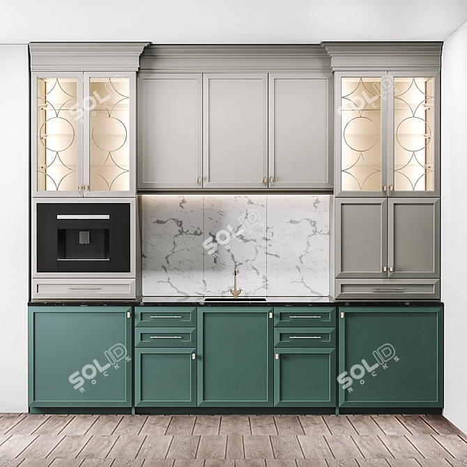 Modern Kitchen Design Kit 3D model image 5