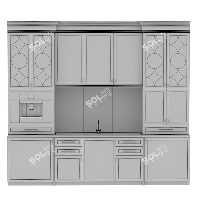 Modern Kitchen Design Kit 3D model image 6