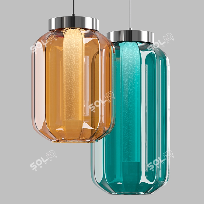 Reflex Glass Lantern | Hanging Lamp 3D model image 1