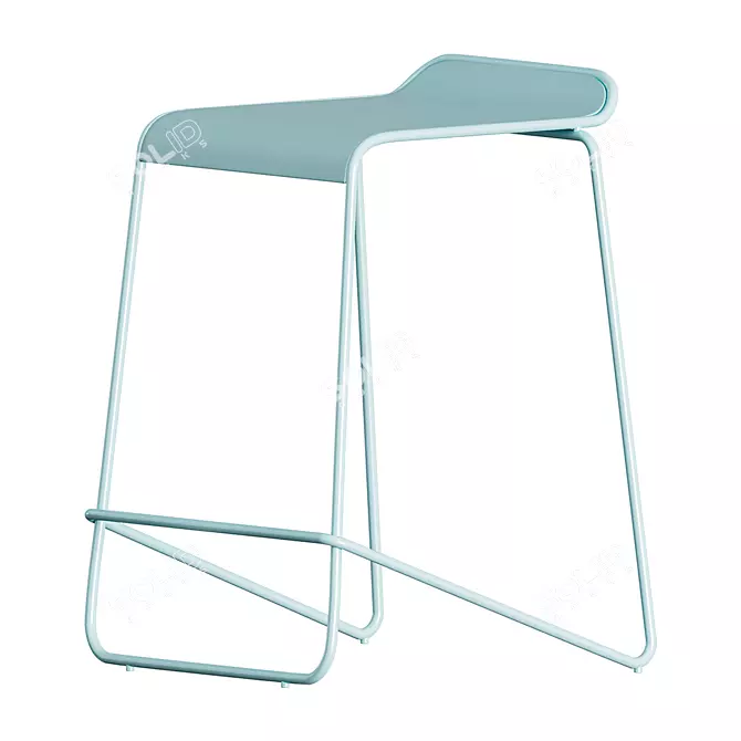 Ready Stacking Barstool: Stylish, Space-saving Seating Solution 3D model image 7