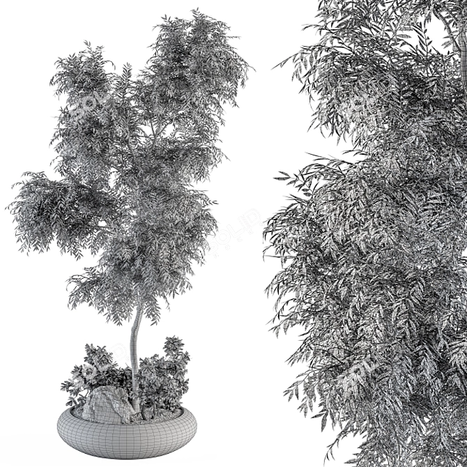 Evergreen Retreat: Outdoor Garden Set 3D model image 4