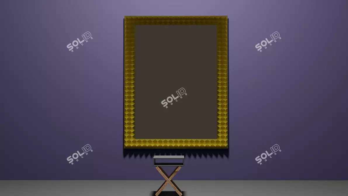 Stylish Mirror Frame 3D model image 2