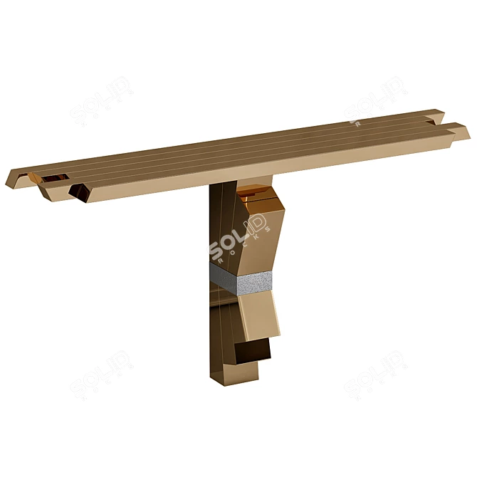 Sleek Zig Zag Console Table 3D model image 1