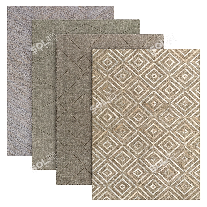 Luxurious Rugs: Exquisite Designs for Elegance 3D model image 1