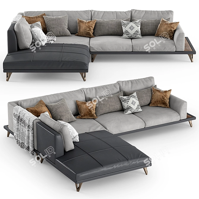 Bellotti Ezio Ares: Stylish & Spacious Sofa 3D model image 1