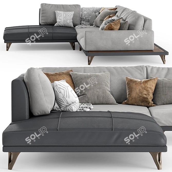 Bellotti Ezio Ares: Stylish & Spacious Sofa 3D model image 2