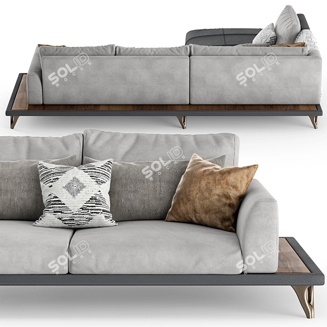 Bellotti Ezio Ares: Stylish & Spacious Sofa 3D model image 3