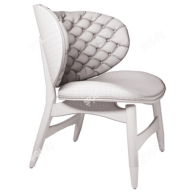 Elegant Designer Chair LaLume 3D model image 8