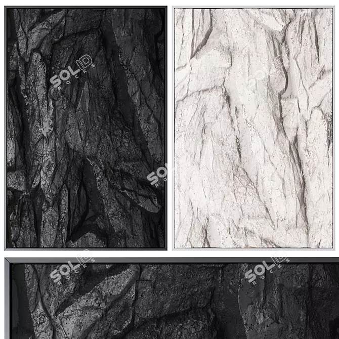 Rock Paintings Set: Floor & Wall Art (2 Sizes) 3D model image 1