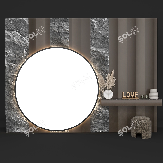 Modern Wall Panel: Versatile Home Decor 3D model image 2