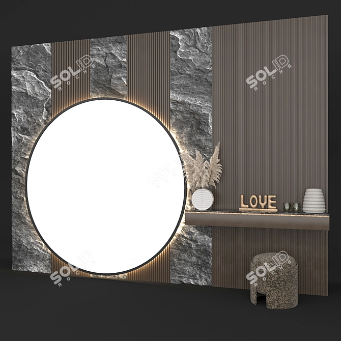 Modern Wall Panel: Versatile Home Decor 3D model image 3
