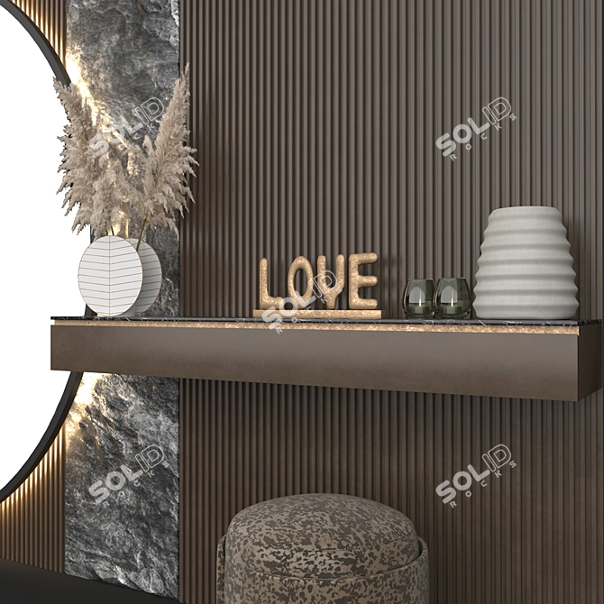 Modern Wall Panel: Versatile Home Decor 3D model image 5