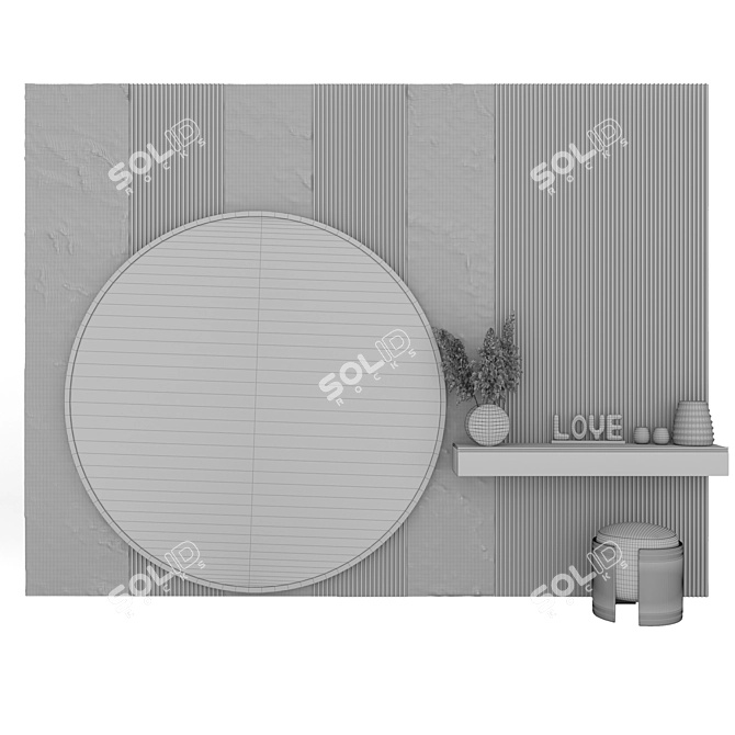 Modern Wall Panel: Versatile Home Decor 3D model image 6