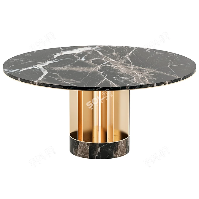 Elegant Plaza Dining Table 3D model image 1